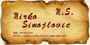 Mirko Simojlović vizit kartica
